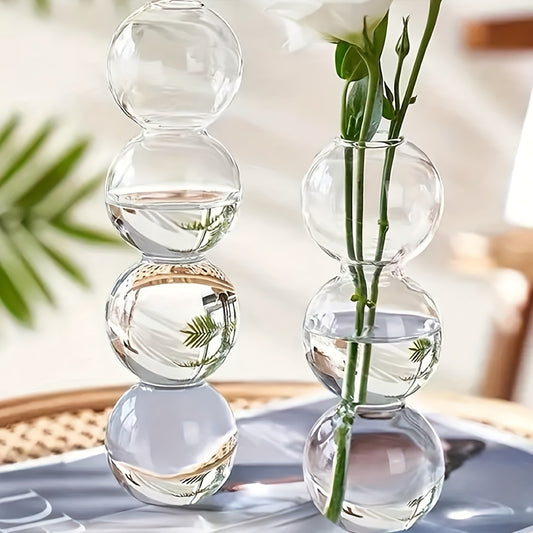 Elegant Spherical Glass Vase – Transparent Bubble