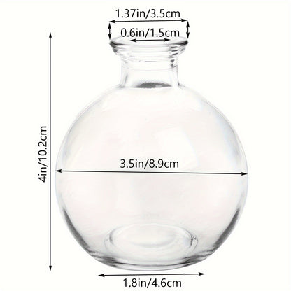 12pcs Small Glass Ball Bud Vases – Unique Mini Vases for Floral Arrangements & Weddings!