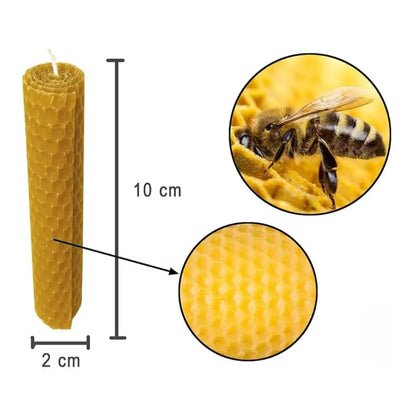 12-Pack Handmade Beeswax Candles