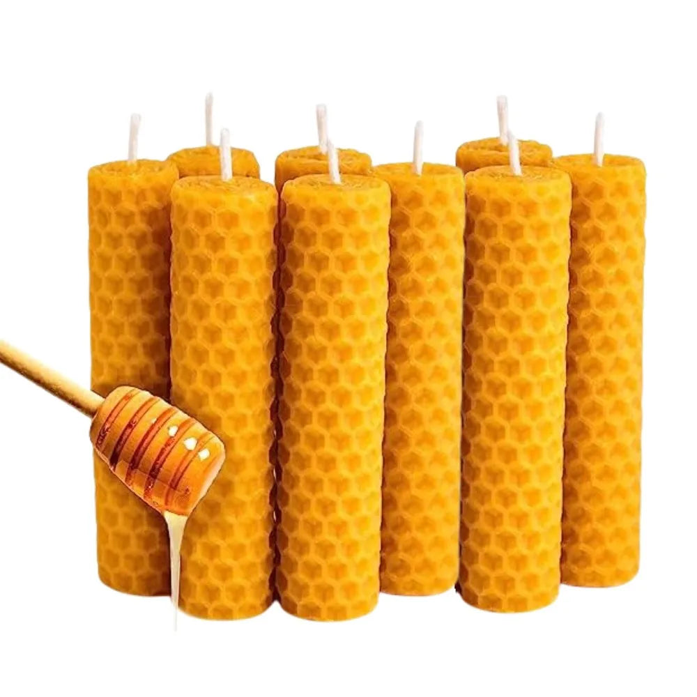 12-Pack Handmade Beeswax Candles