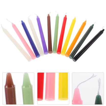 10/20pcs Colorful Wax Poles - 15cm