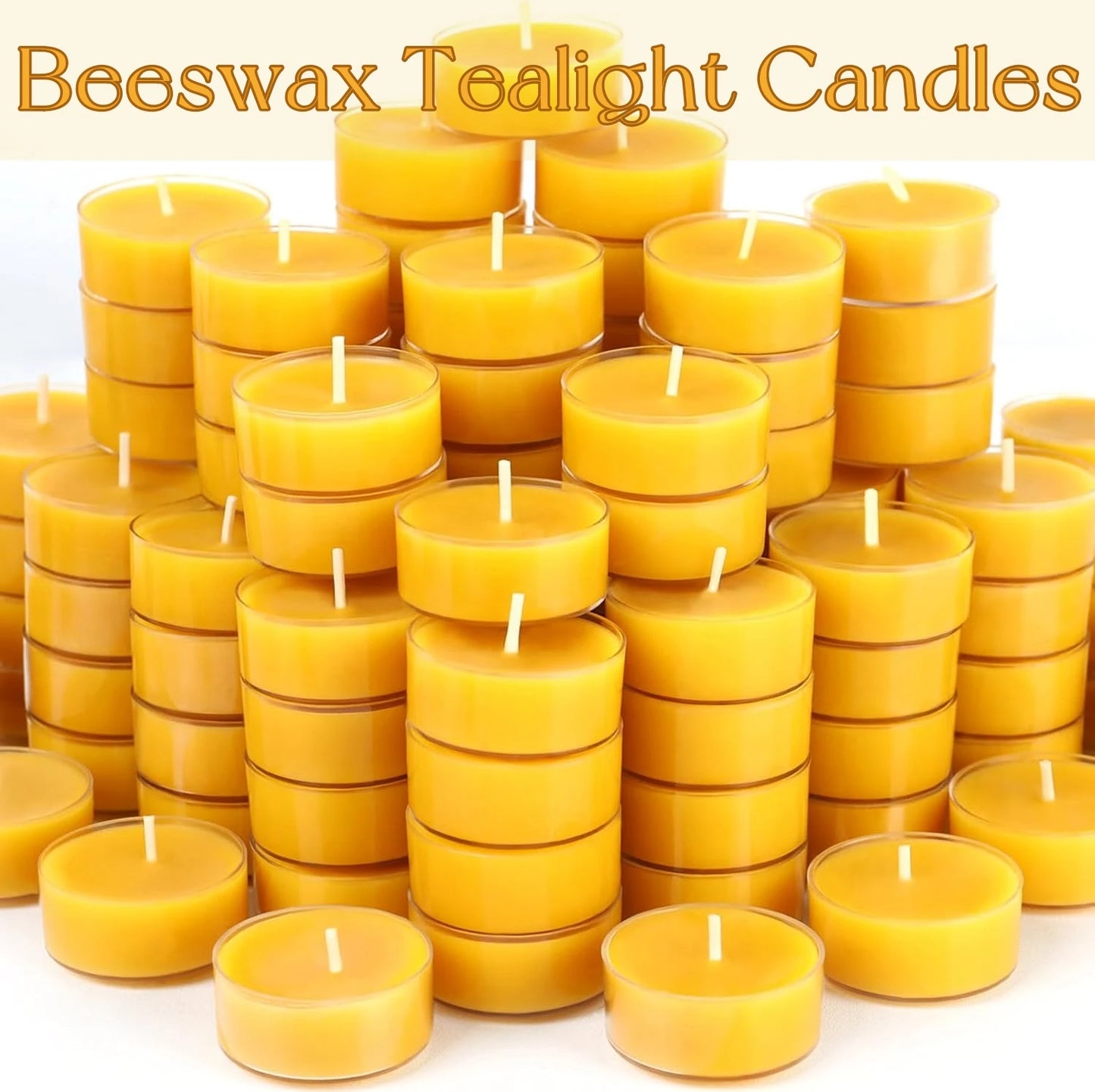 12-36 Pcs - Handmade Beeswax Tealight Candles