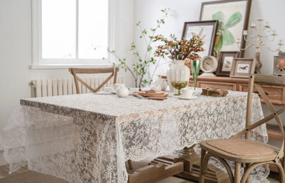 Exquisite Vintage Lace Tablecloth