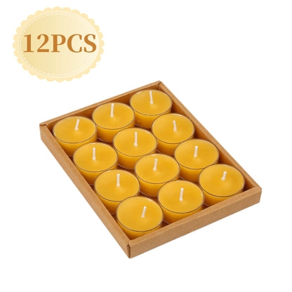 12-36 Pcs - Handmade Beeswax Tealight Candles