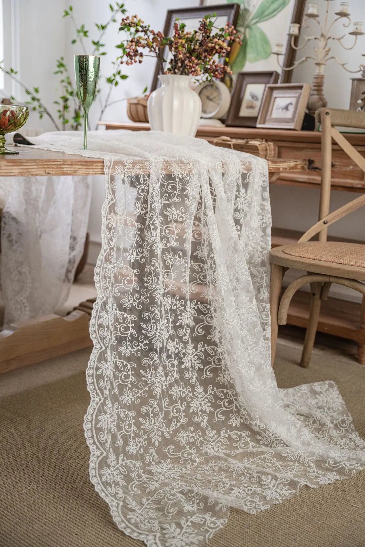 Exquisite Vintage Lace Tablecloth