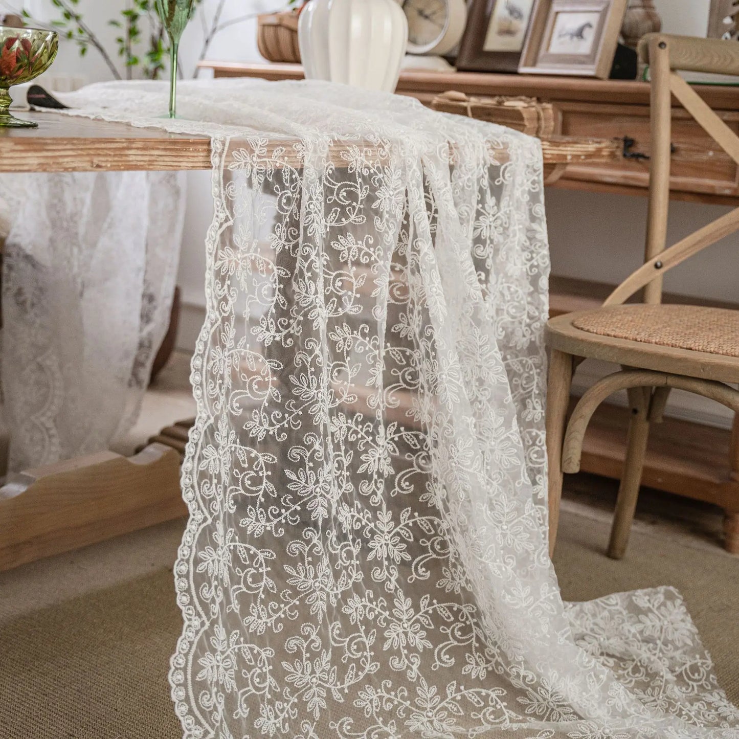 Exquisite Vintage Lace Tablecloth