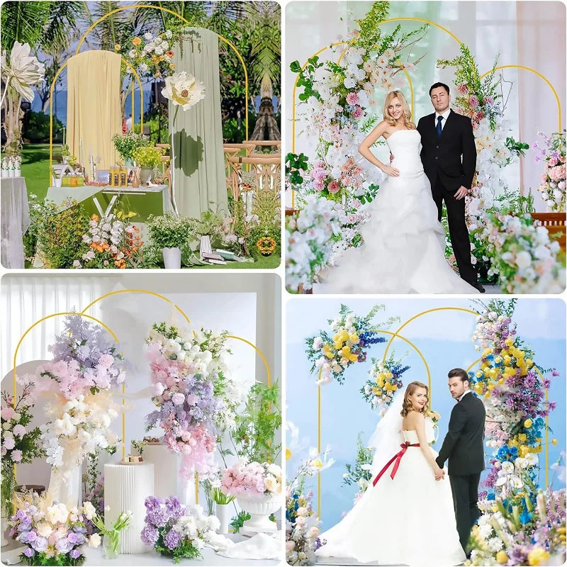 Gold Wedding Arch Stand – Elegant Backdrop Frame