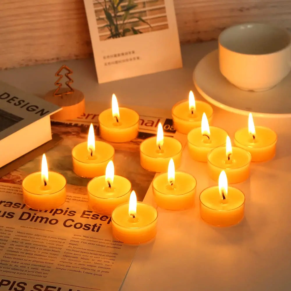 12-36 Pcs - Handmade Beeswax Tealight Candles