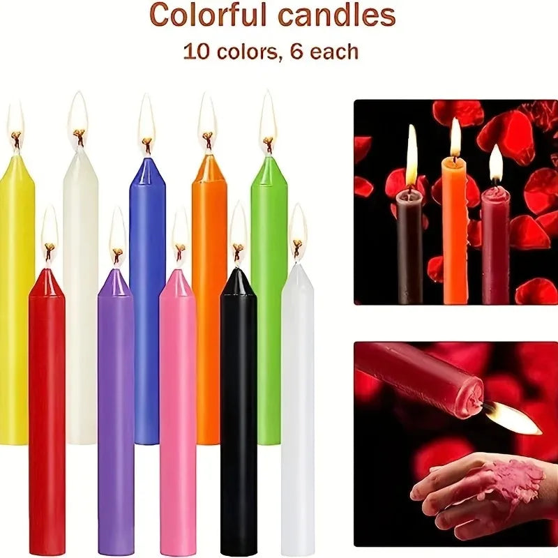 10/20pcs Colorful Wax Poles - 15cm