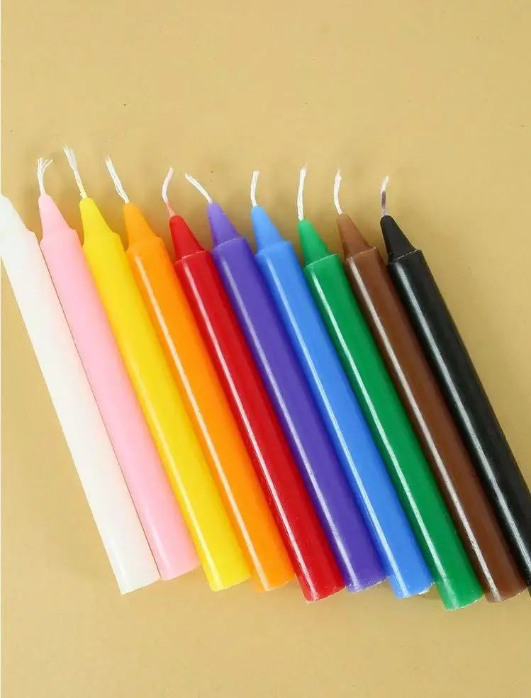 10/20pcs Colorful Wax Poles - 15cm