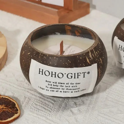 Natural Coconut Shell Scented Candles