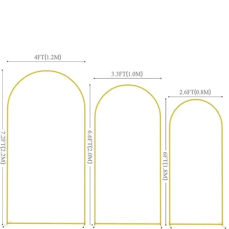 Soporte de arco para bodas dorado: marco de fondo elegante