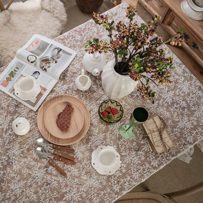 Exquisite Vintage Lace Tablecloth