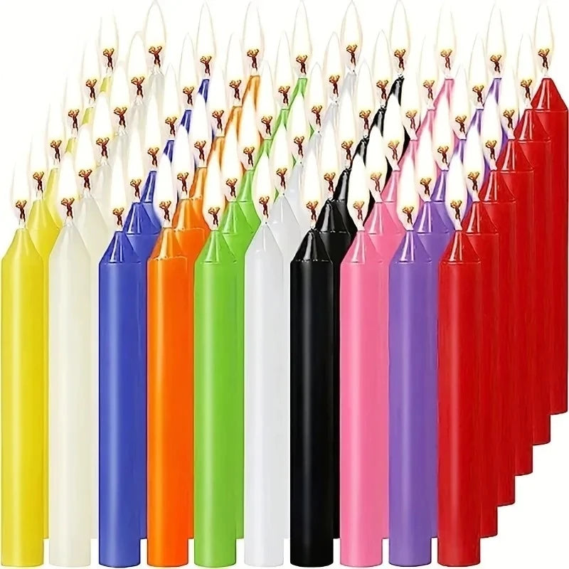 10/20pcs Colorful Wax Poles - 15cm