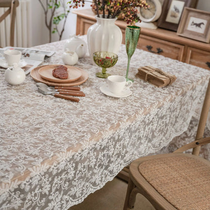 Exquisite Vintage Lace Tablecloth