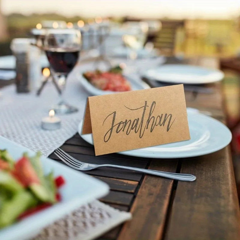 20/50/100Pcs Kraft Paper Place Cards