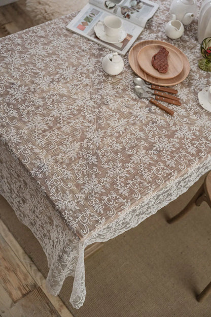 Exquisite Vintage Lace Tablecloth