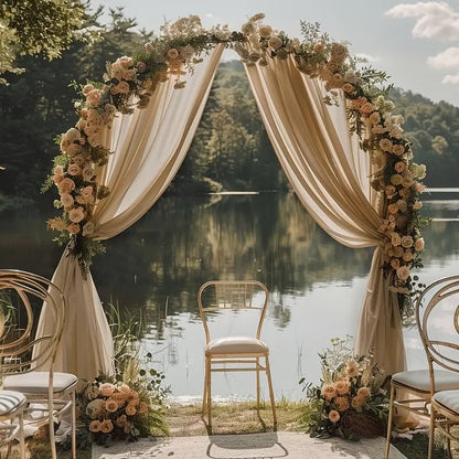 Cortinas de boda: tela de tul transparente para el telón de fondo de la ceremonia