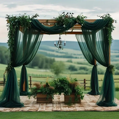 Cortinas de boda: tela de tul transparente para el telón de fondo de la ceremonia