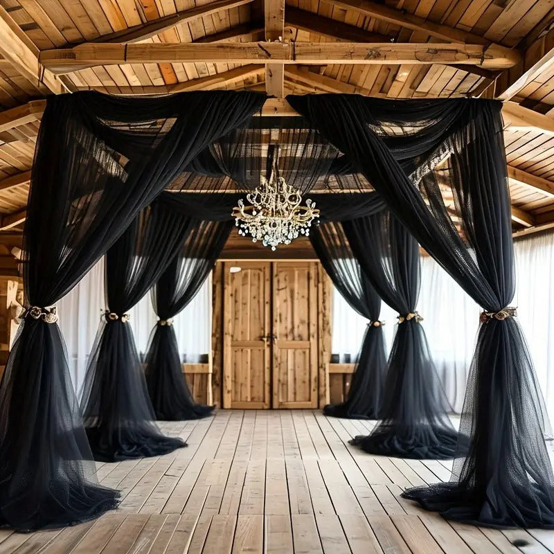 Wedding Drapes – Sheer Tulle Fabric for Ceremony Backdrop