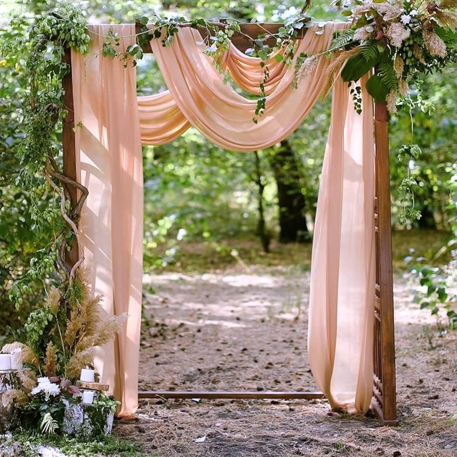 Wedding Drapes – Sheer Tulle Fabric for Ceremony Backdrop