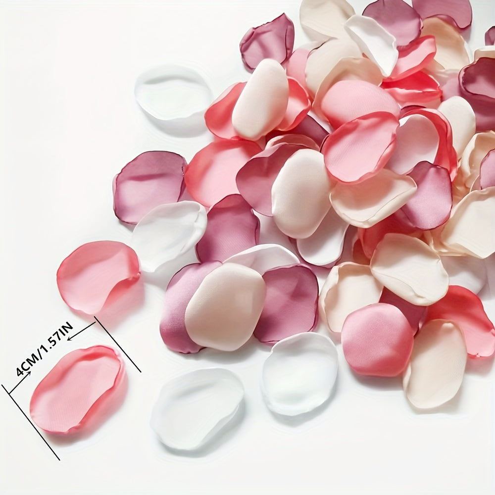 50/100/200 pcs (Mixed Color) Silk Satin Rose Petals