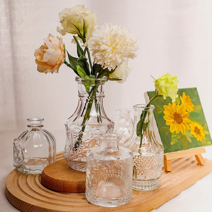 16pcs Glass Bud Vase Set – Mini Vintage Vases for Rustic Weddings & Elegant Centerpieces!